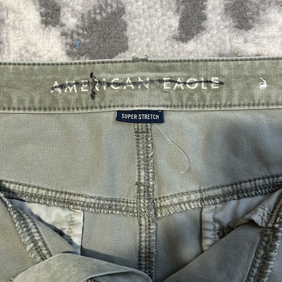 Green Corduroy Mini Skirt - Picture 2 of 4